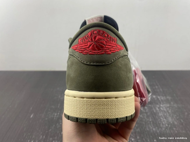 Rep Husky 'BLACK X DM7866-002 SCOTT LOW OG AIR 1 SP OLIVE' TRAVIS JORDAN 0708